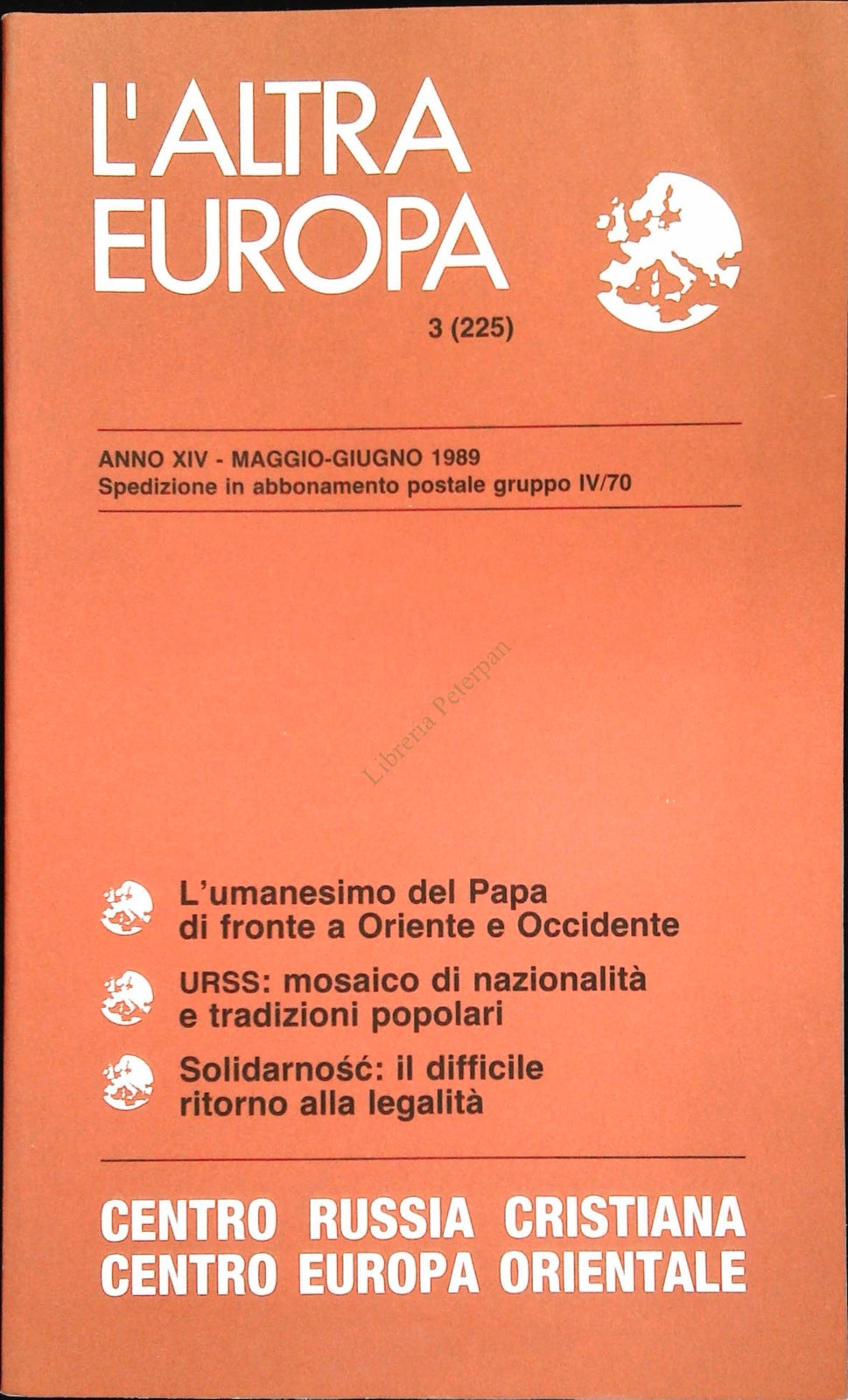 L'ALTRA EUROPA N. 225 - MAGGIO-GIUGNO 1989
