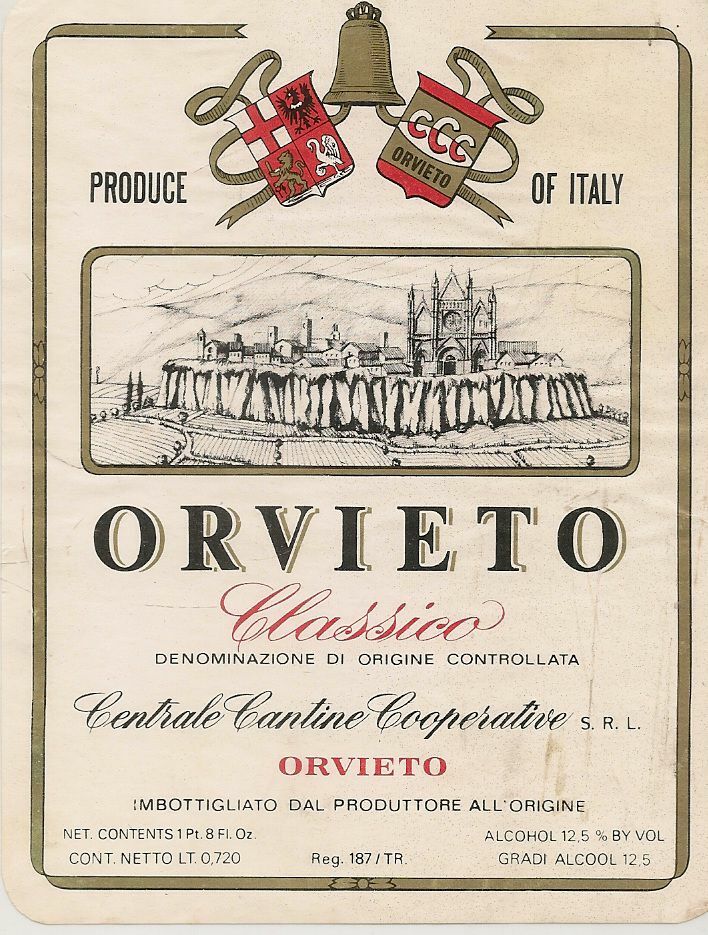 ORVIETO CLASSICO - CENTRALE CANTINE COOPERATIVE - ETICHETTA VINA