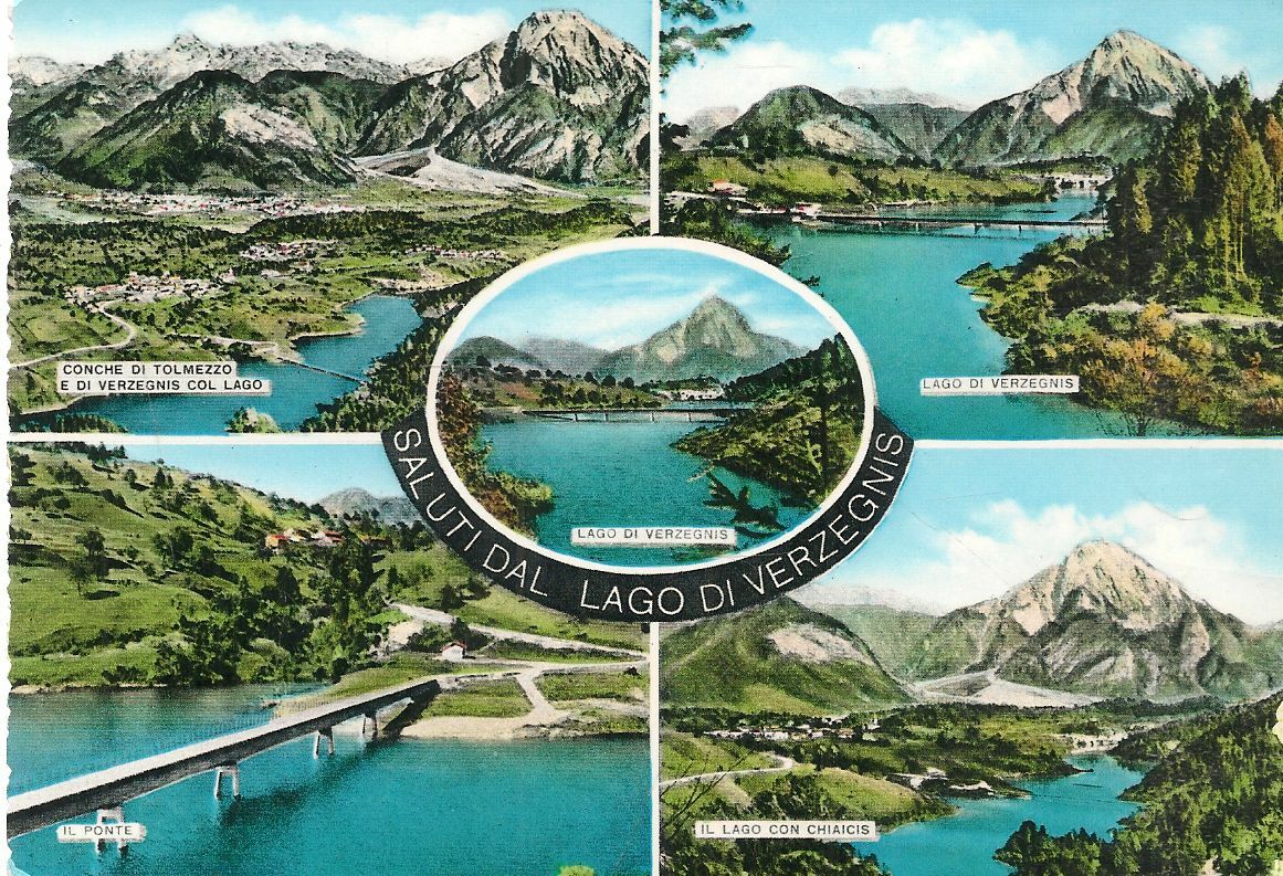 LAGO DI VERZEGNIS - CINQUE VEDUTE - ACQUARELLATA - NV