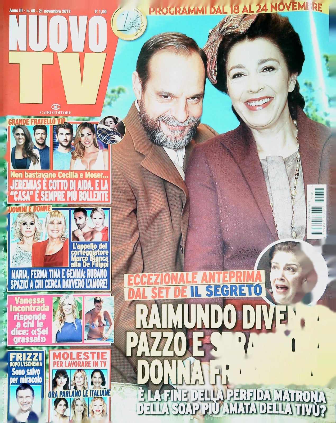 NUOVO TV 21 NOVEMBRE 2017 - FABRIZIO FRIZZI - VANESSA INCONTRADA - IL SEGRETO
