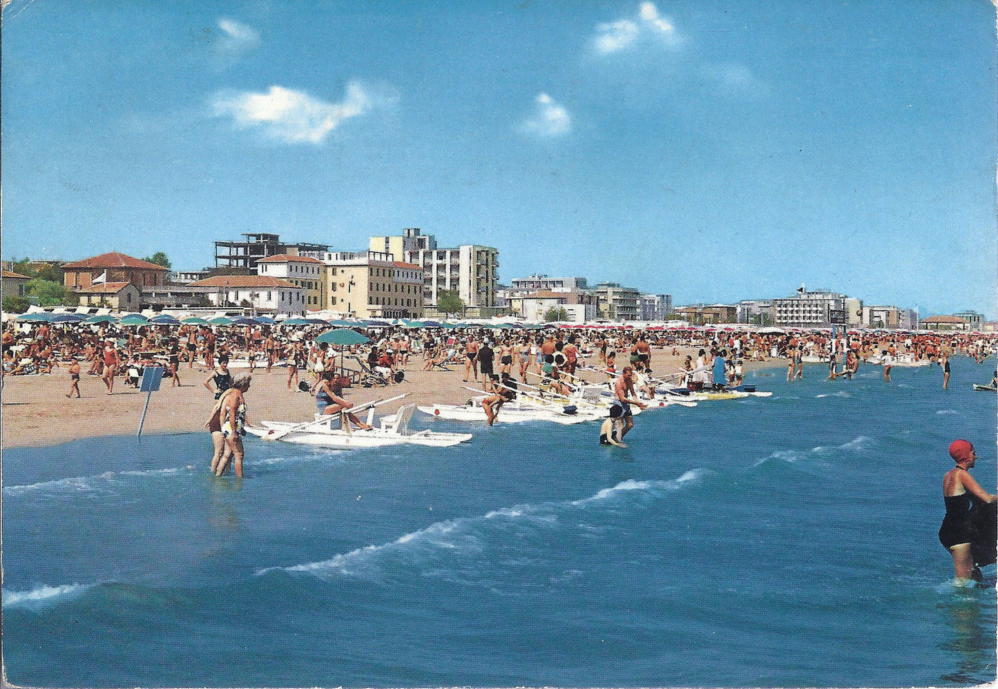 MIRAMARE DI RIMINI - LA SPIAGGIA - V1965