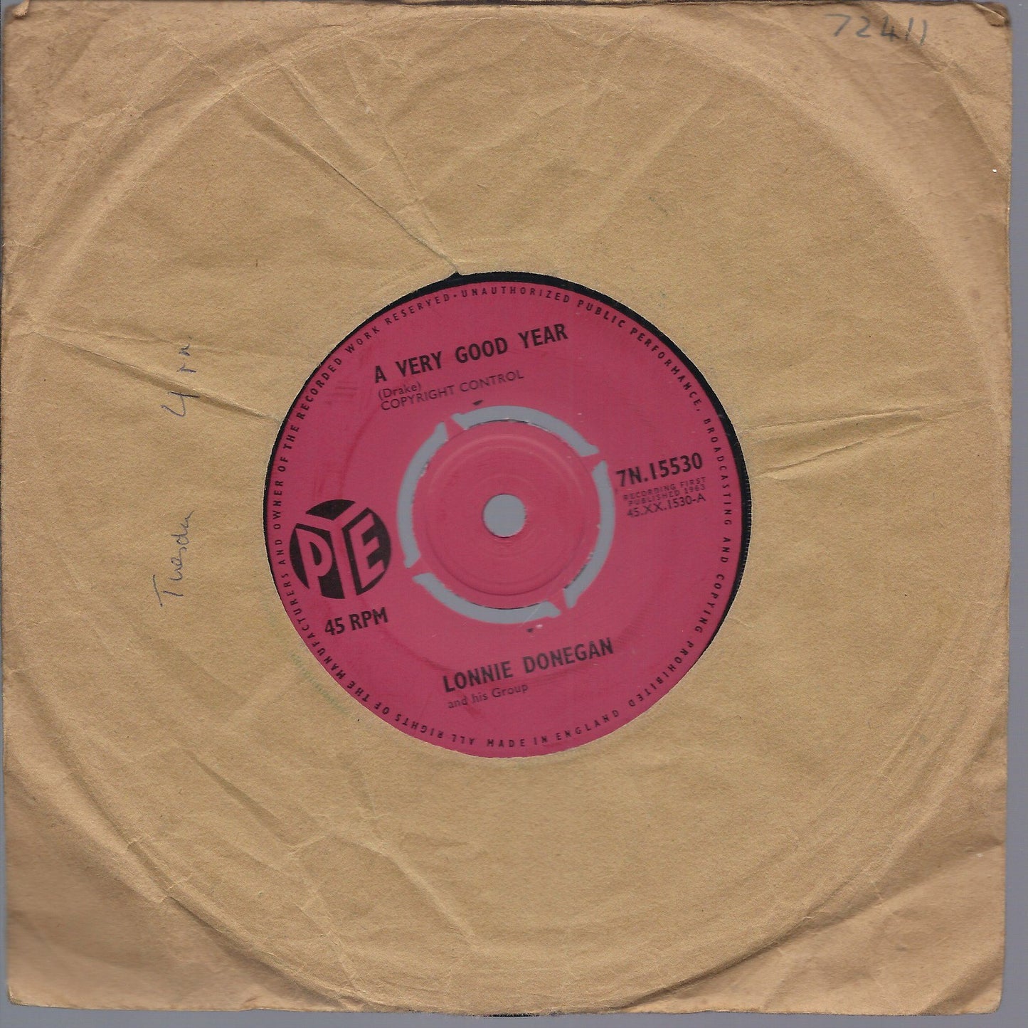 VERY GOOD YEAR - RISE UP -- LONNIE DONEGAN