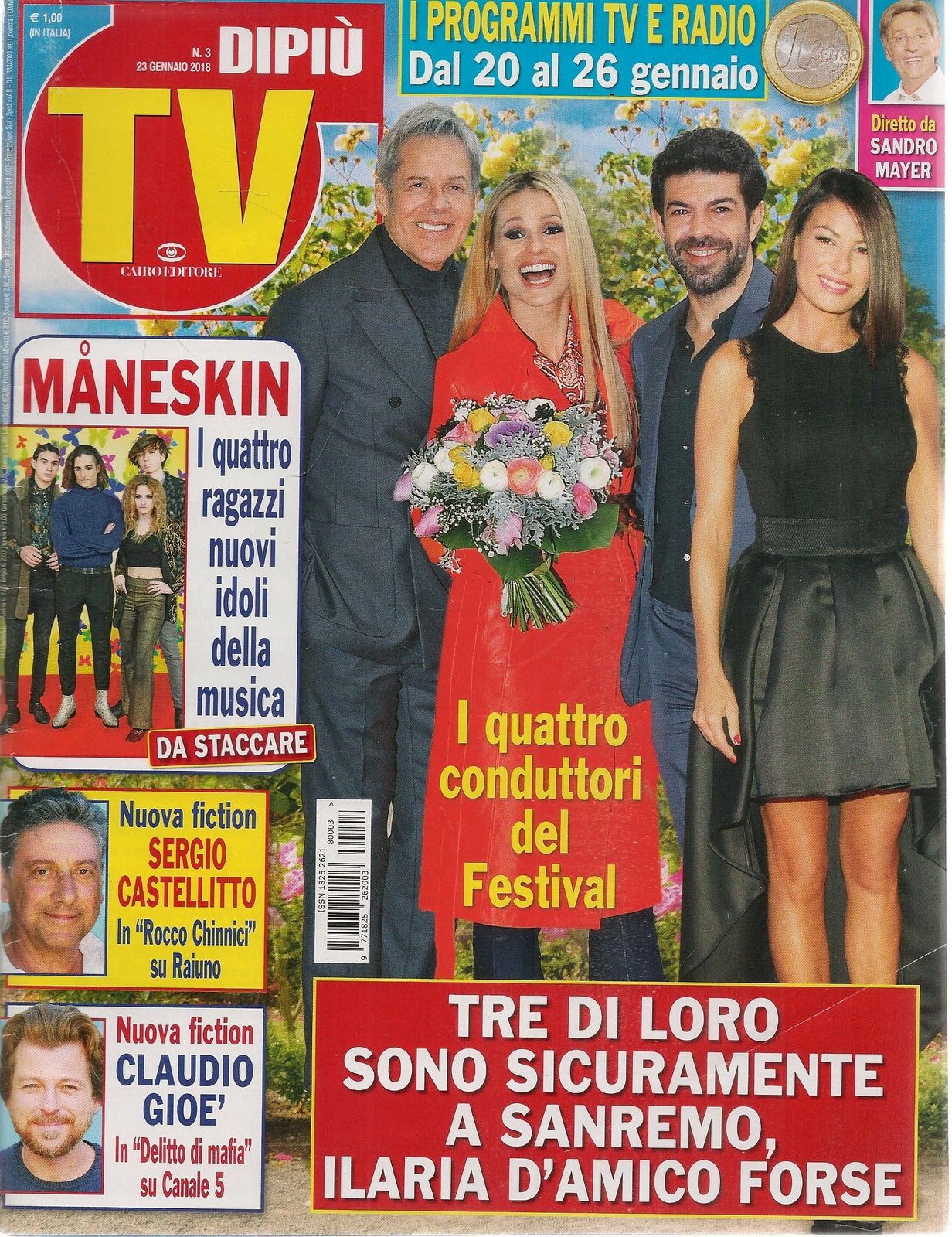 DIPIU' TV 23 GENNAIO 2018 - MANESKIN - CASTELLITTO - CLAUDIO GIOE' - FESTIVAL