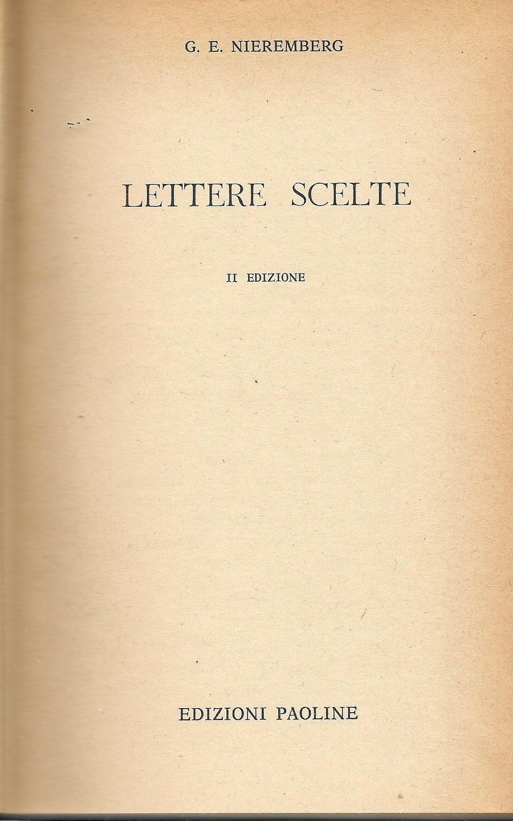 LETTERE SCELTE - G. E. NIEREMBERG