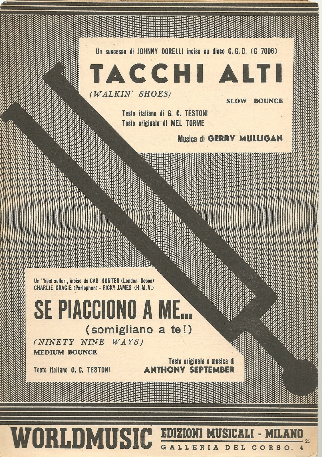 TACCHI ALTI - SE PIACCIONO A ME SPARTITO-SHHET MUSIC