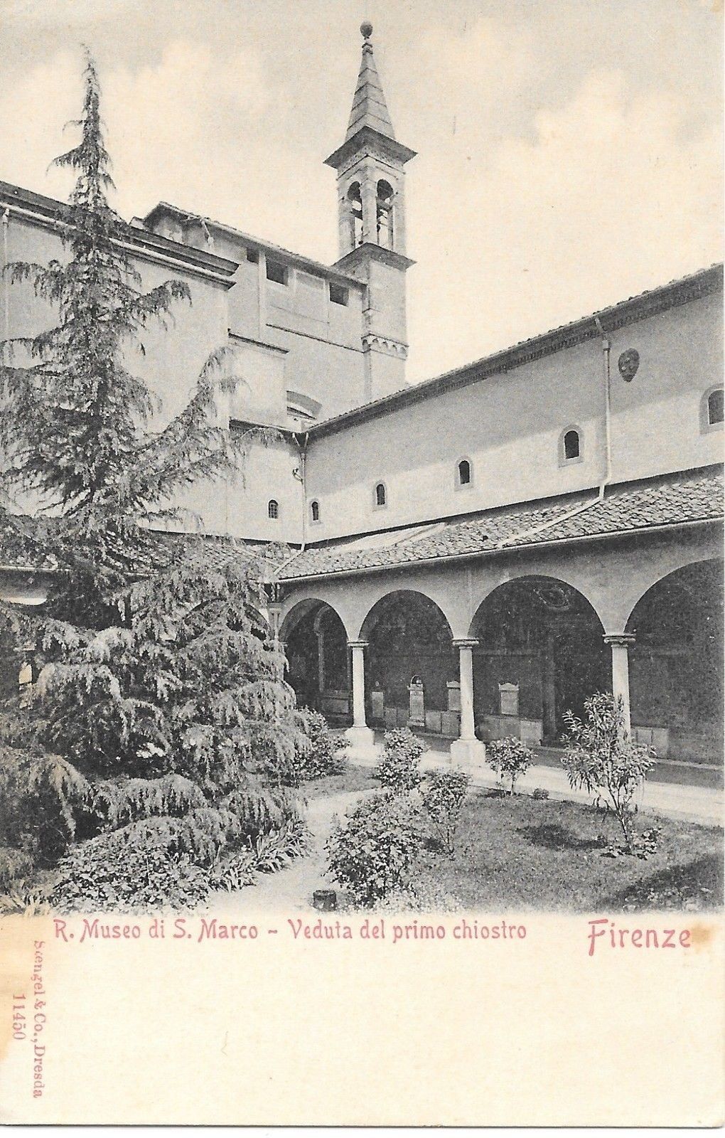 FIRENZE -MUSEO S. MARCO - VEDUTA DEL PRIMO CHIOSTRO - NV