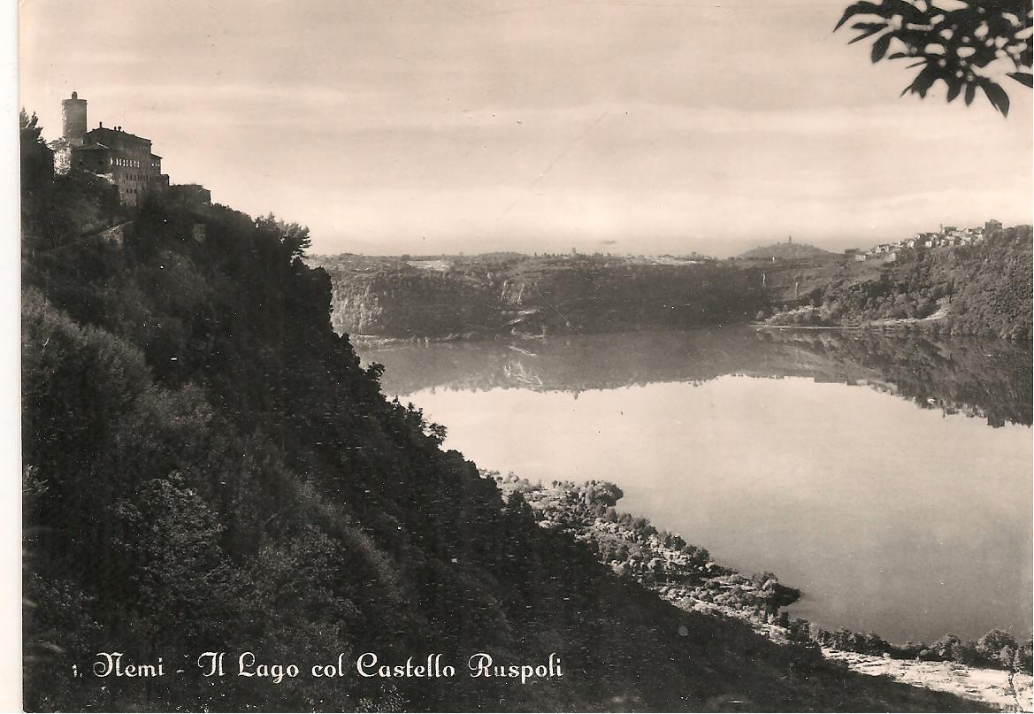 NEMI - IL LAGO COL CASTELLO RUSPOLI - V1957