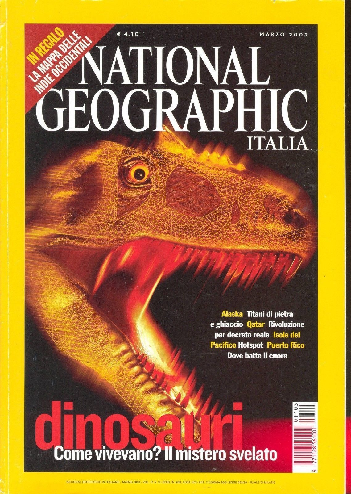 NATIONAL GEOGRAPHIC ITALIA - MARZO 2003 - DINOSAURI