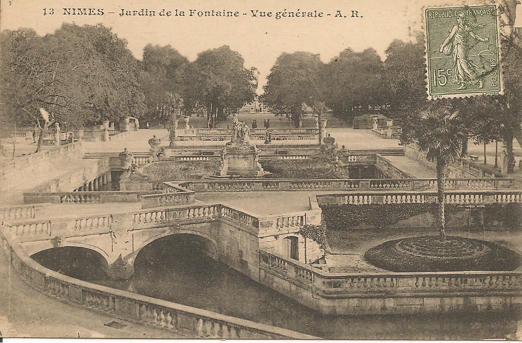 NIMES - JARDIN DE LA FONTAINE - PANORAMA/VUE GENERALE - V