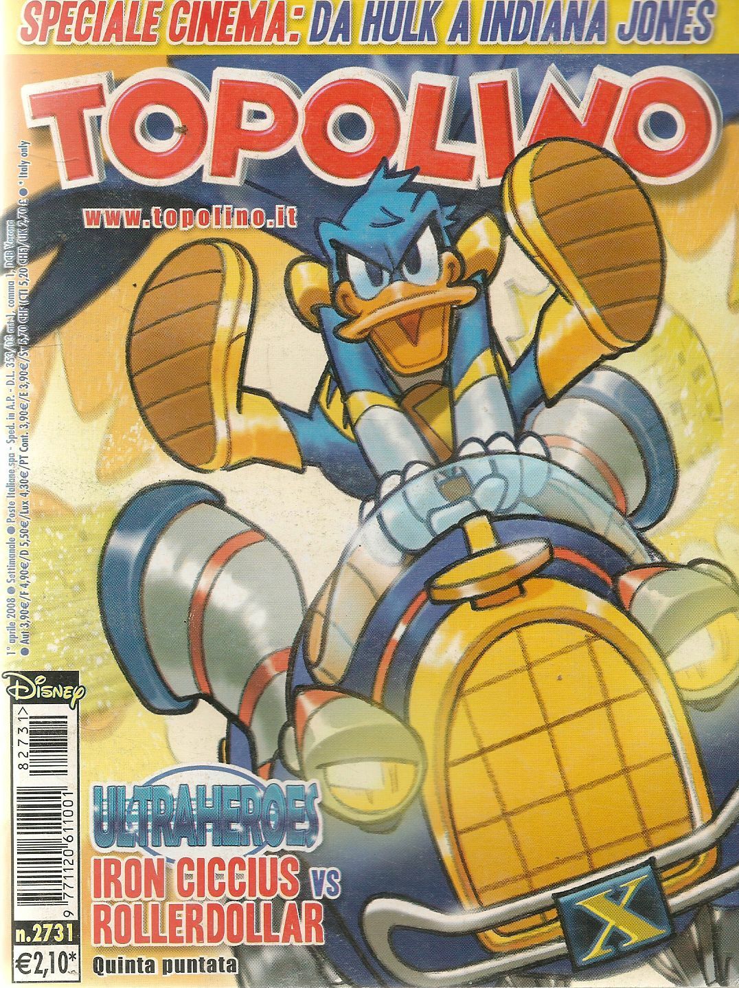 TOPOLINO N. 2731 - 1 APRILE 2008