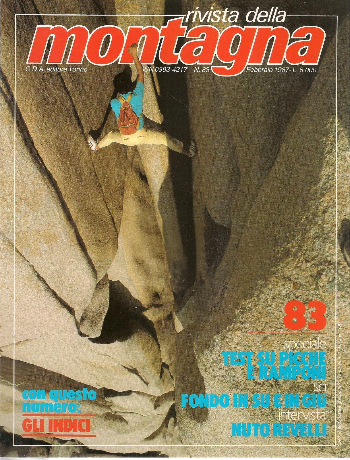 RIVISTA DELLA MONTAGNA N. 83 - FEBBRAIO 1987