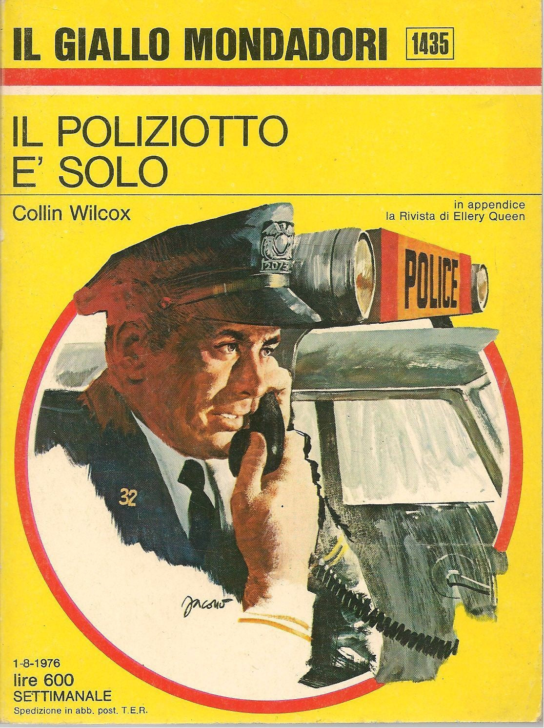 IL POLIZIOTTO E' SOLO - COLLIN WILCOX - GIALLO MONDADORI N. 1435