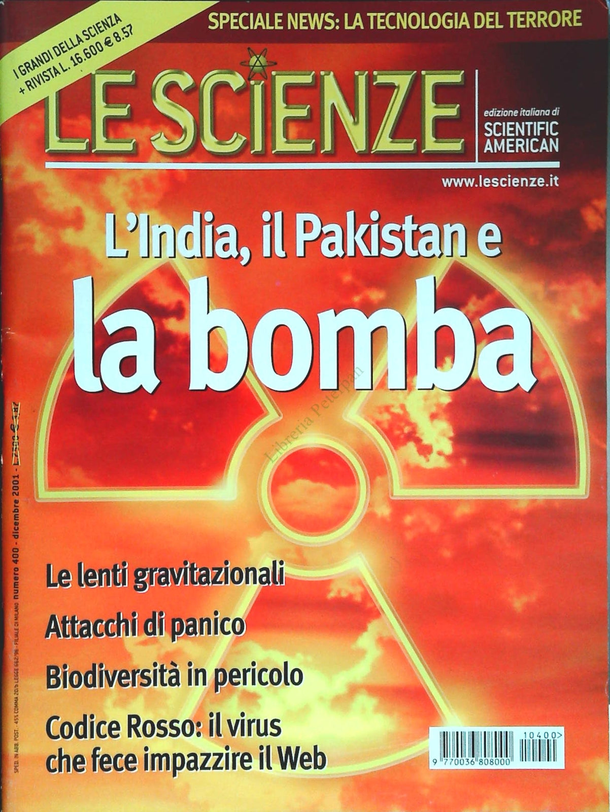 LE SCIENZE N. 400 - DICEMBRE 2001 - L'INDIA IL PAKISTAN E LA BOMBA