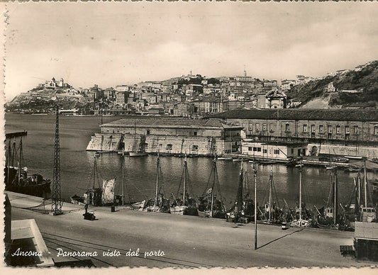 ANCONA - PANORAMA DEL PORTO - V1957