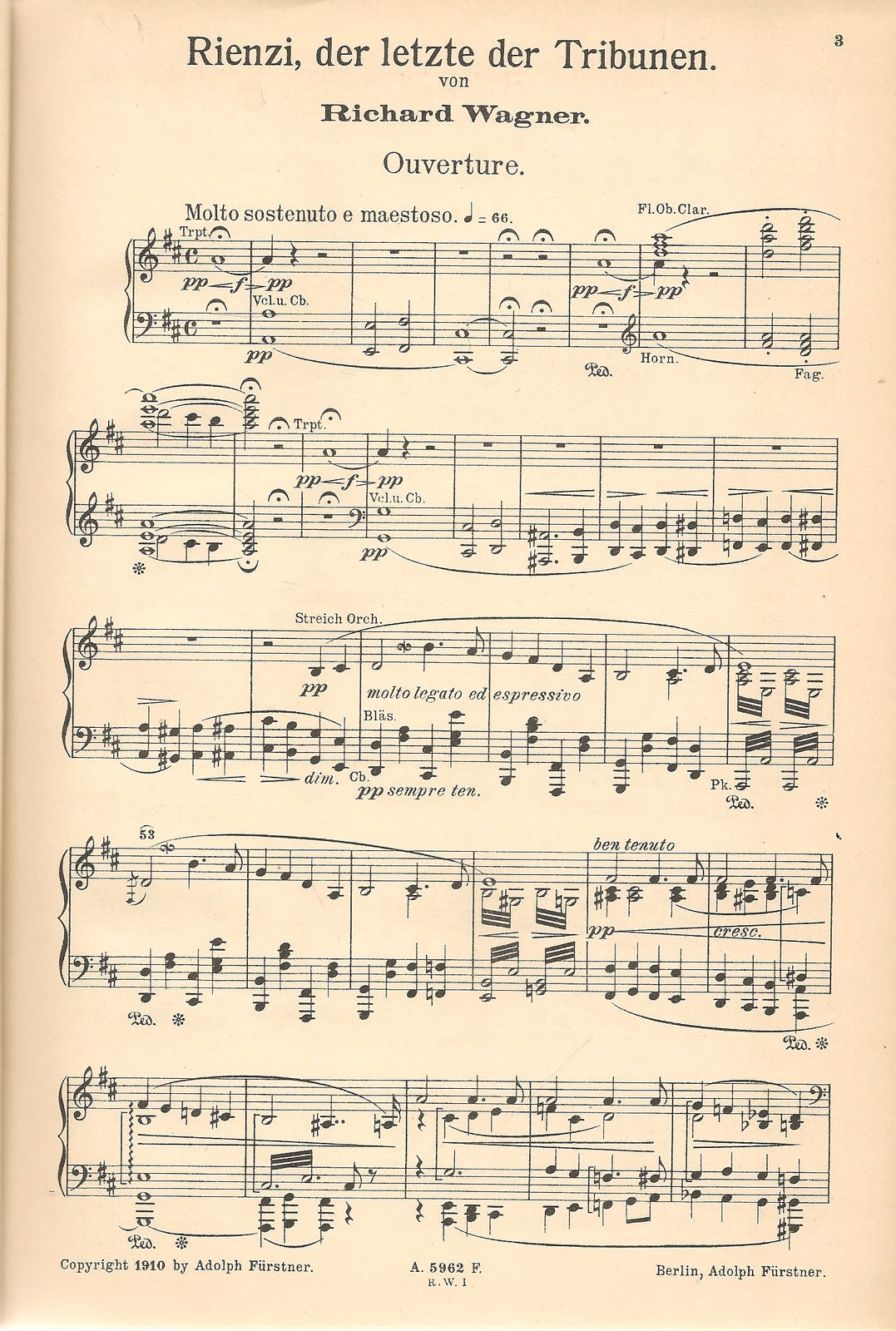 WAGNER RIENZI - DER LETZTE DER TRIBUNEN - KOGEL