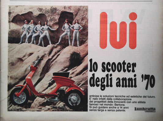 LUI.LAMBRETTA -LO SCOOTER DEGLI ANNI 70 - ADVERTISING