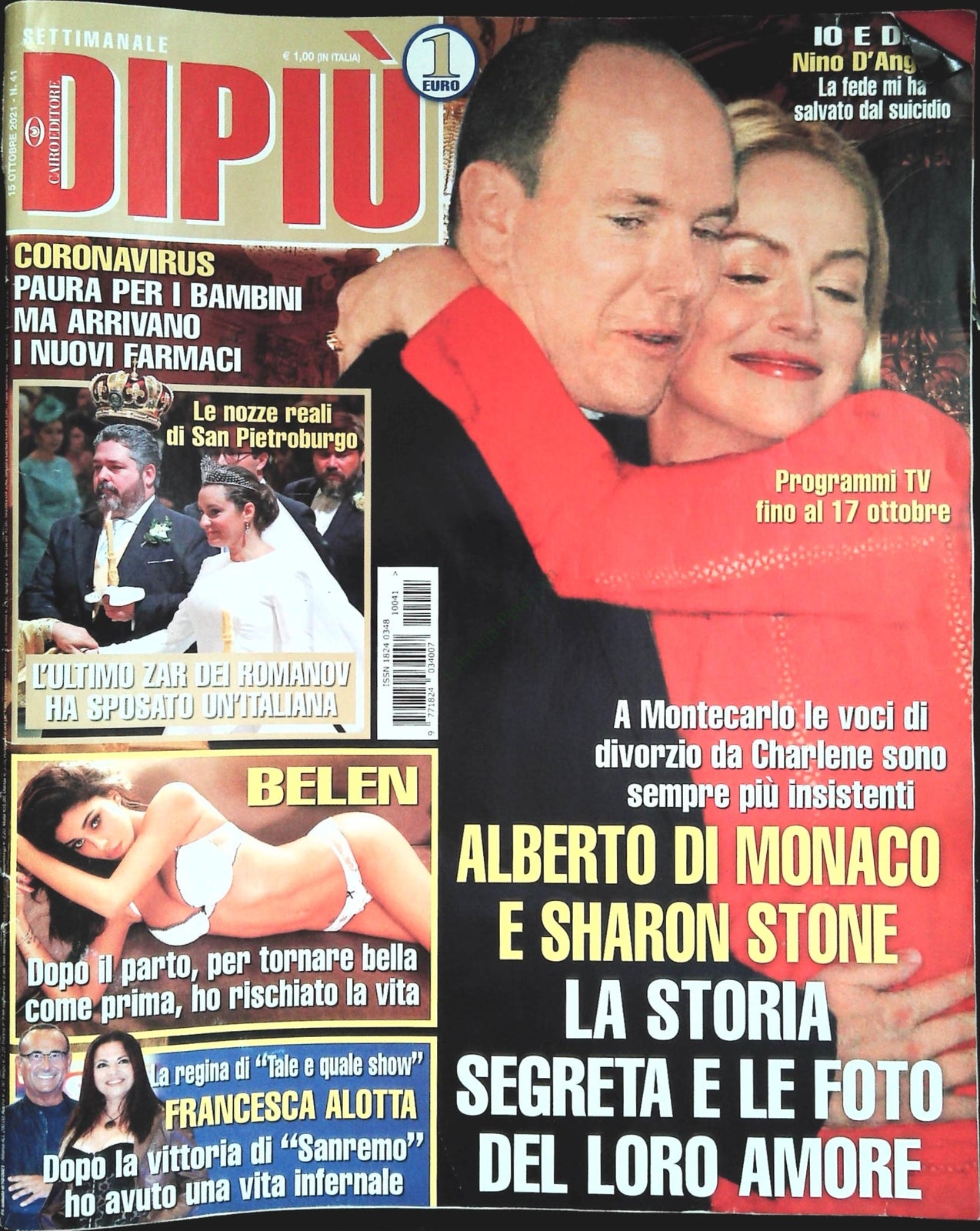 DI PIU' 15 OTTOBRE 2021 - ALBERTO E SHARON STONE - BELEN - FRANCESCA ALOTTA