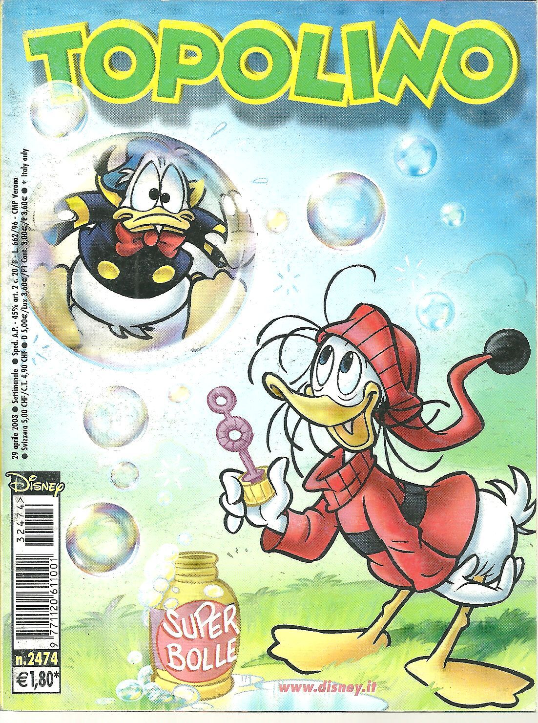 TOPOLINO N. 2474 - 29 APRILE 2003