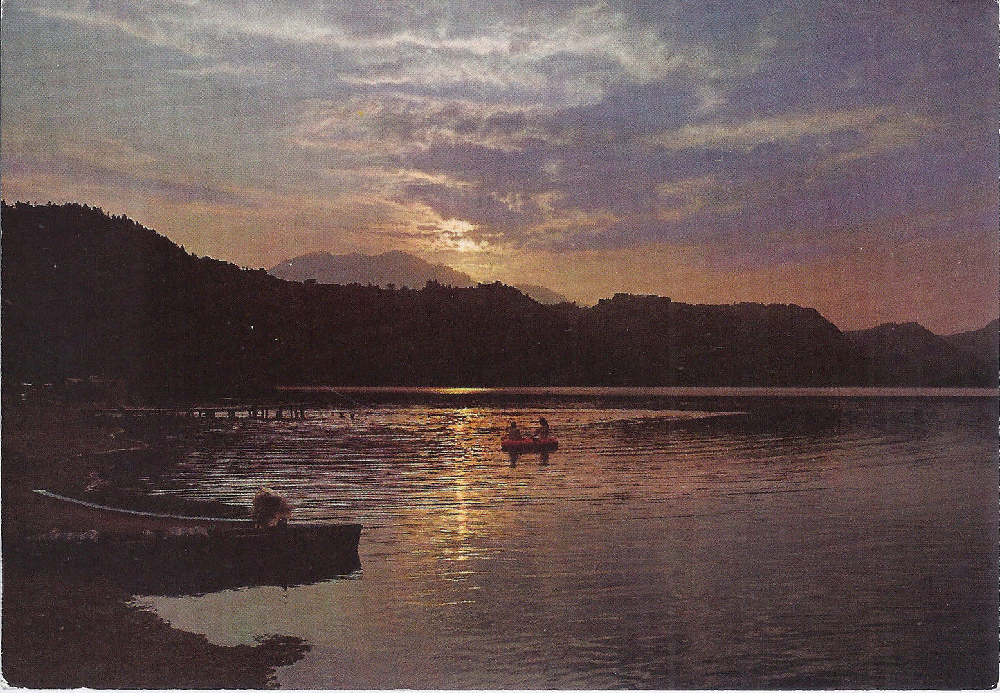 LEVICO TERME - LAGO DI LEVICO NOTTURNO - V 1971 - FG