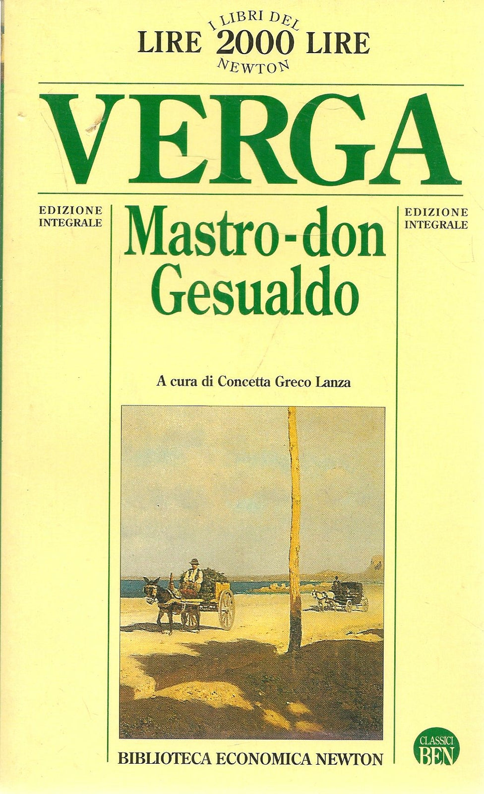 MASTRO DON GESUALDO - GIOVANNI VERGA - ED. NEWTON 1995