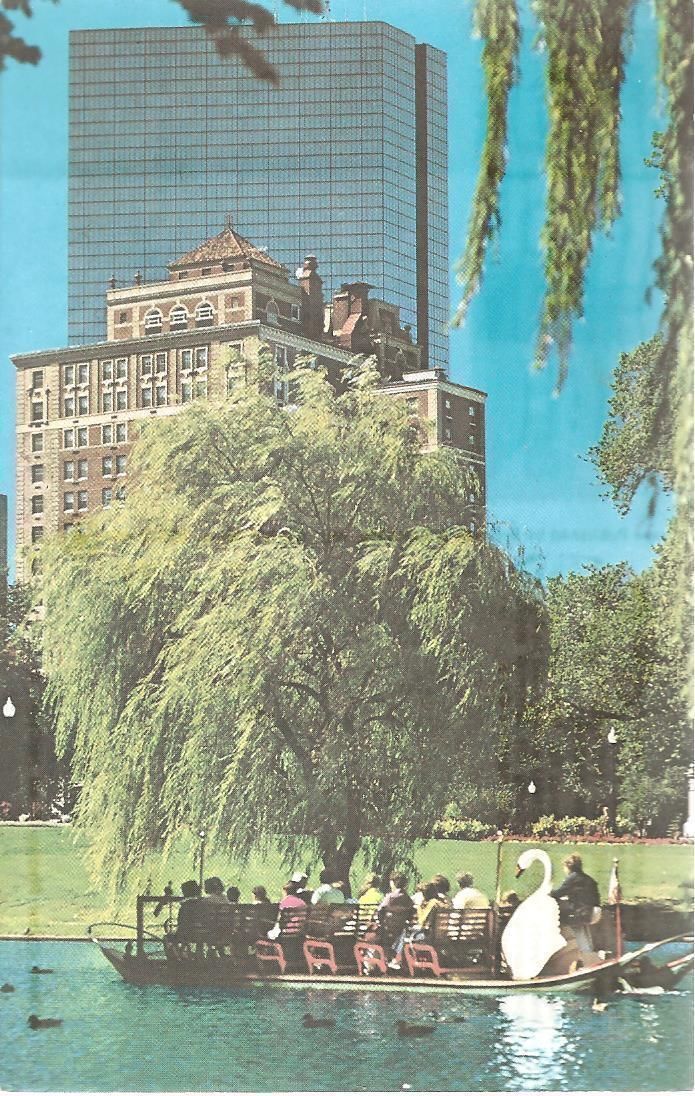 BOSTON - SWAN BOAT AND THE BOSTON PUBLIC GARDENS-THE NEW J.H