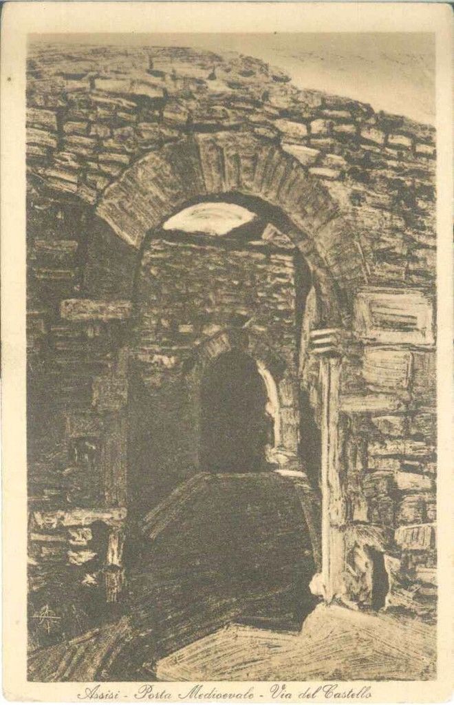 ASSISI - PORTA MEDIEVALE VIA DEL CASTELLO - V ANNI'20