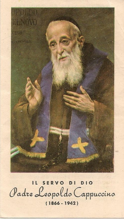 PADRE LEOPOLDO CAPPUCCINO - SERVO DI DIO - HOLY CARD