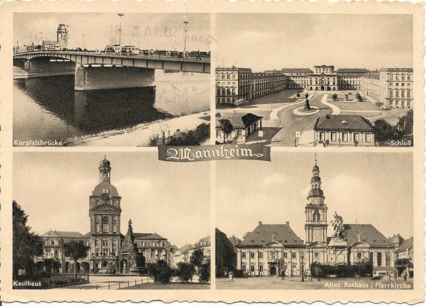 MANNHEIM - 4VEDUTE/4BILDER - V/G1957
