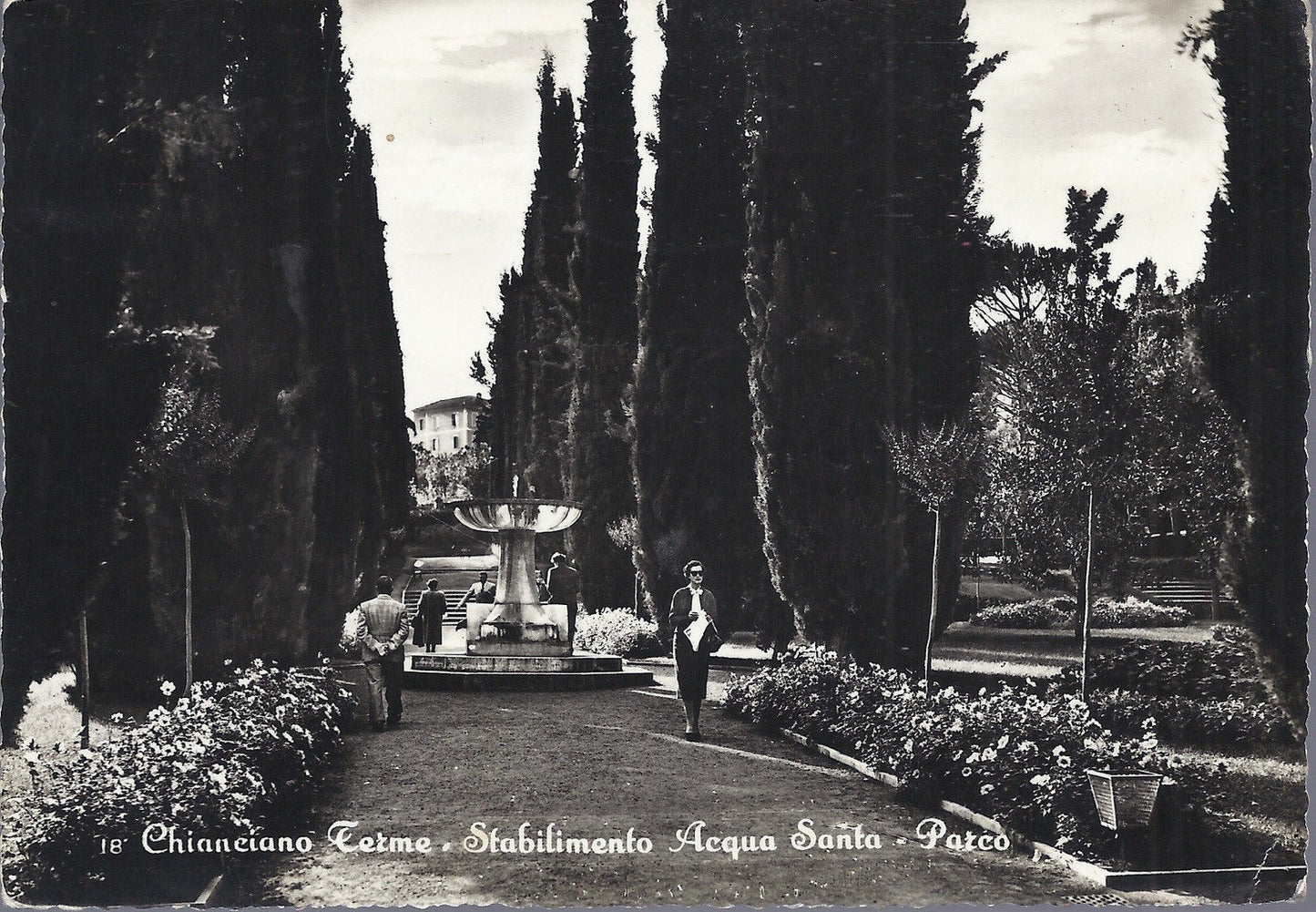CHIANCIANO TERME - STABILIMENTO ACQUA SANTA - PARCO - V 1955