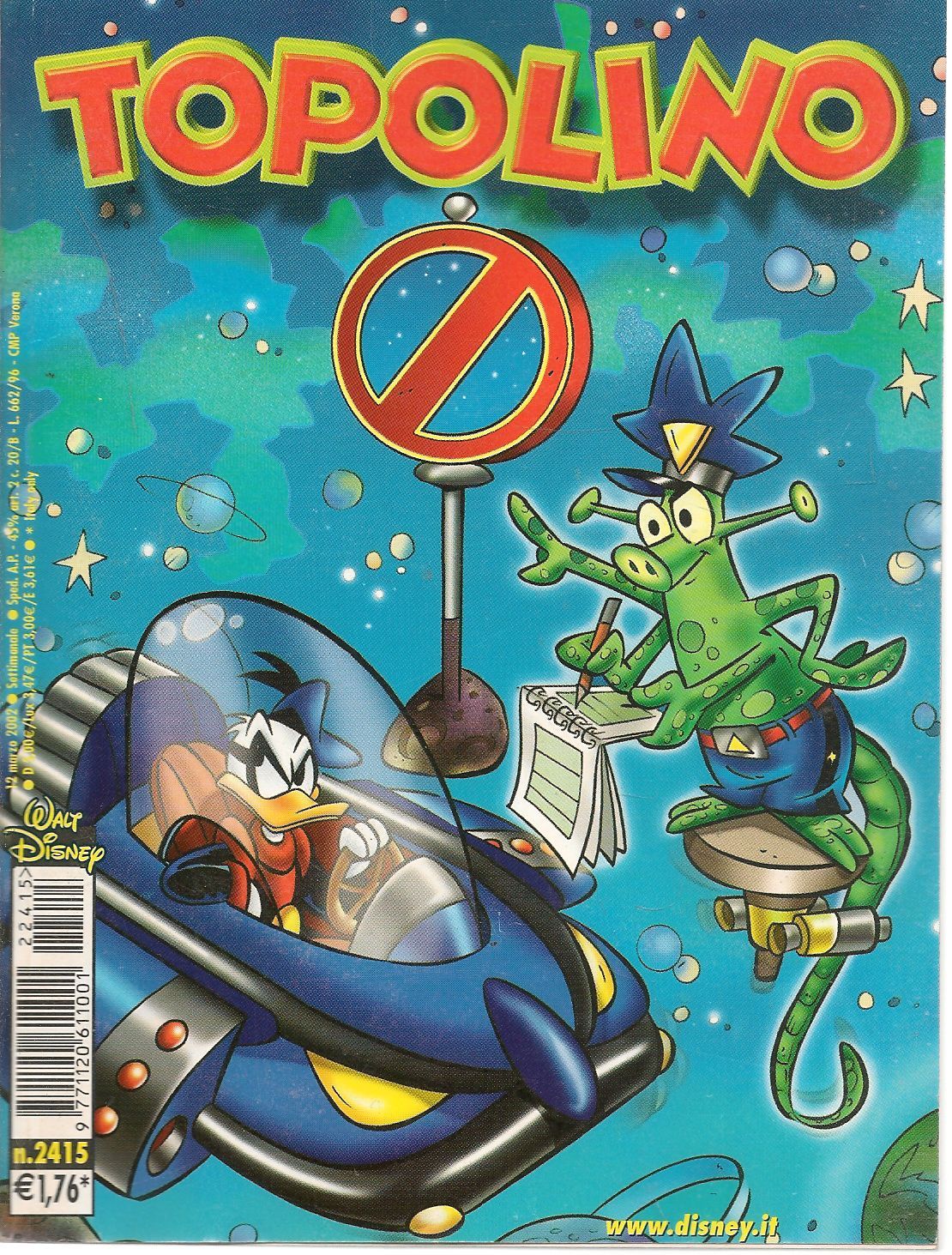 TOPOLINO N. 2415 - 12 MARZO 2002 WALT DISNEY