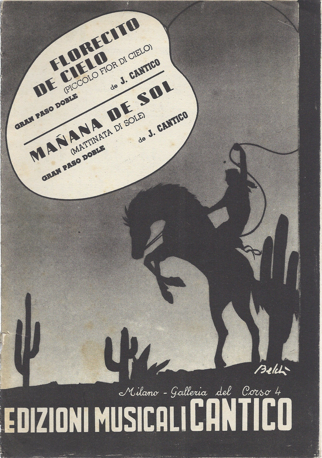 FLORECITO DE CIELO - MANANA DE SOL J.Cantico # SPARTITO - gran paso doble