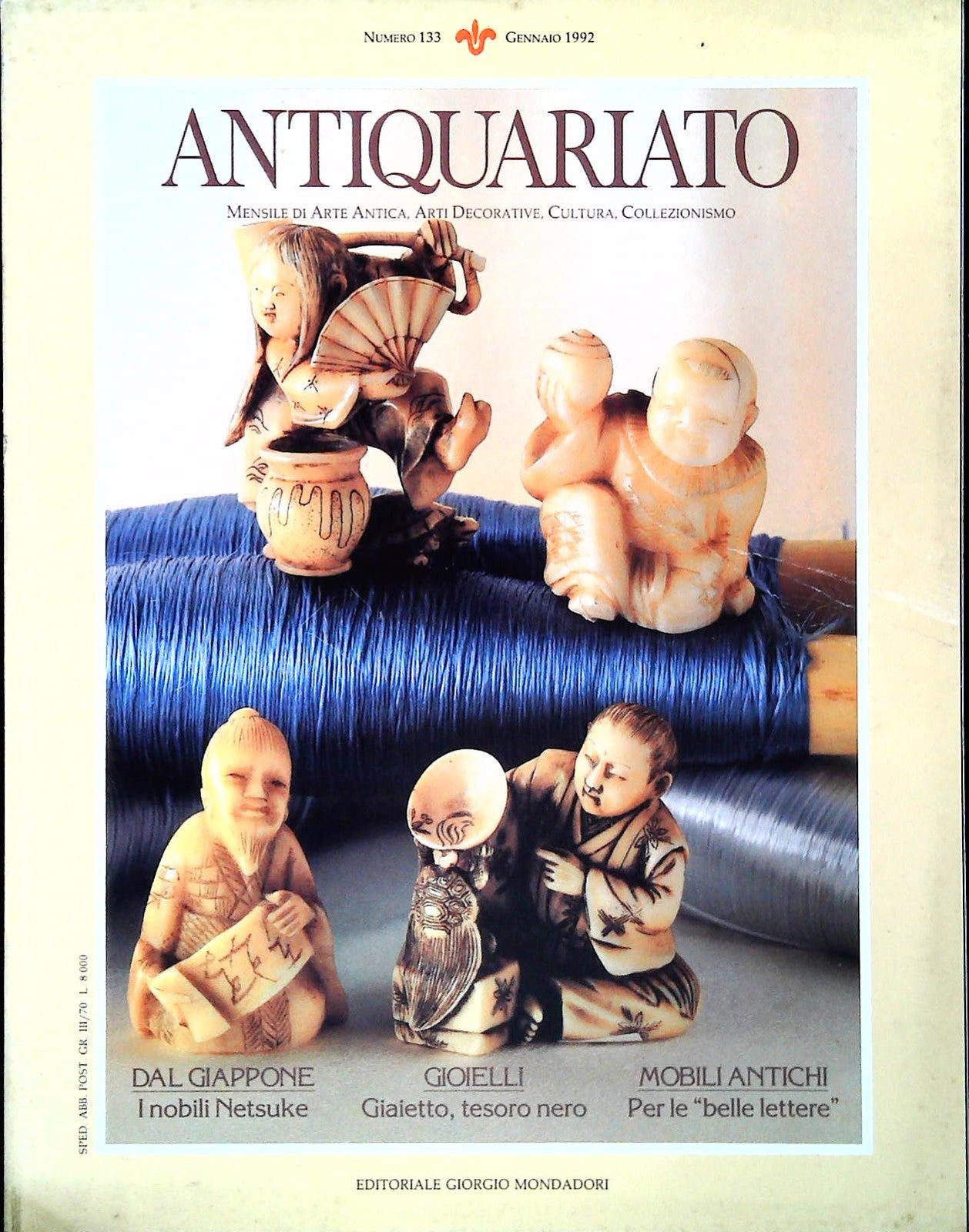 ANTIQUARIATO N. 133 - NOBILI NETSUKE  GIAIETTO MOBILI ANTICHI - OUTLET DEL LIBRO