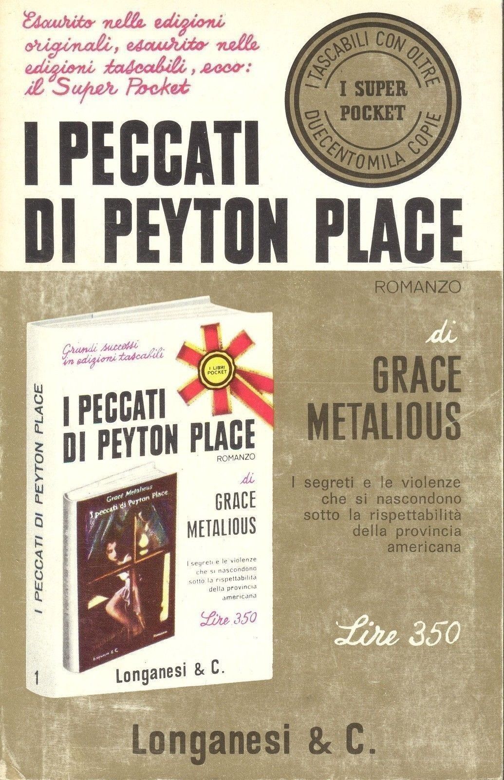 I PECCATI DI PEYTON PLACE - GRACE METALIOUS - SUPER POCKET