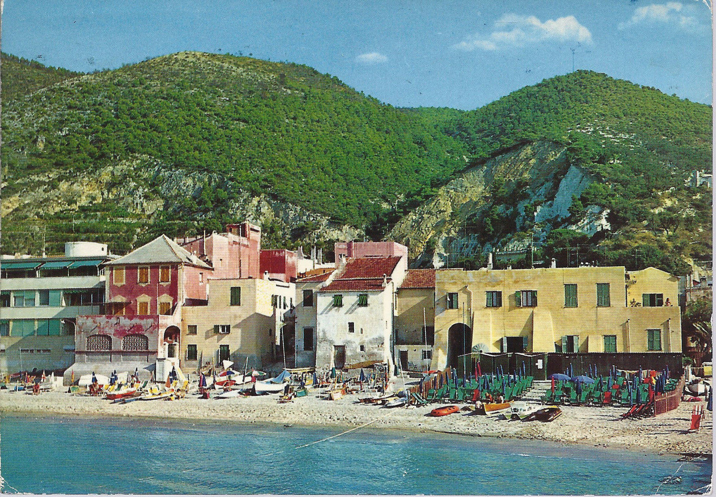 VARIGOTTI - SCORCIO DI SPIAGGIA E BORGO ANTICO - V 1988 - FG