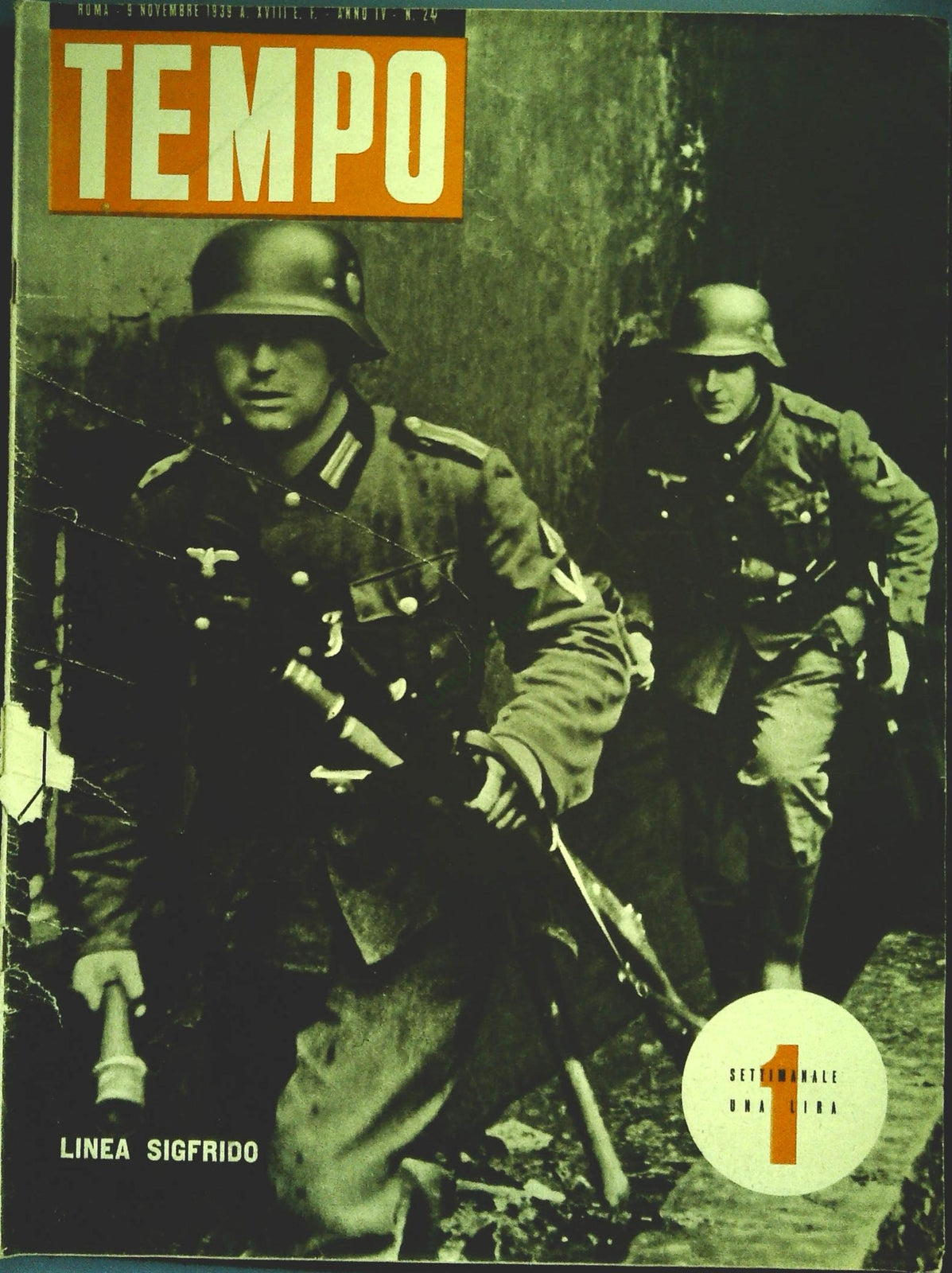 TEMPO N. 24 - 9 NOVEMBRE1939 - FRONTIERA FINLANDESE - LINEE SIGFRIDO E MAGINOT