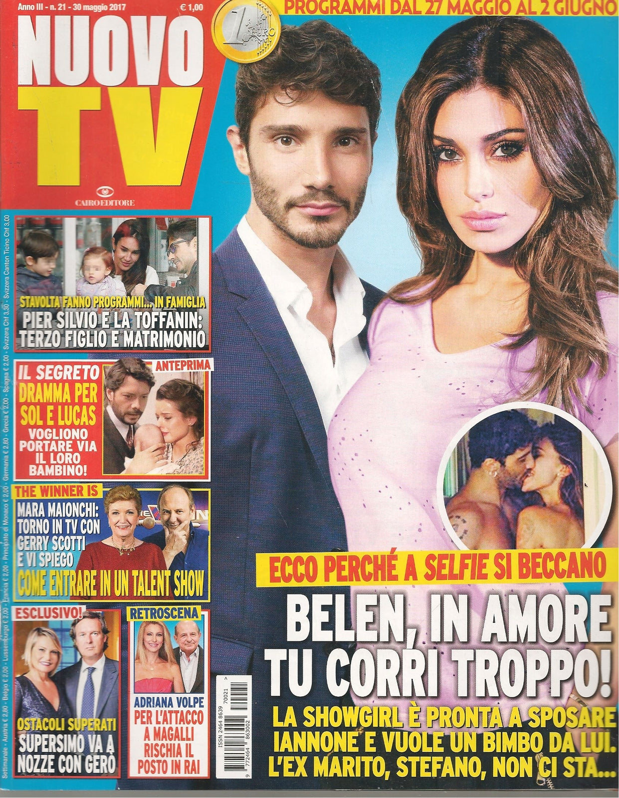NUOVO TV N. 21 - 30 MAGGIO 2017 BELEN TOFFANIN MARA MAIONCHI ADRIANA VOLPE