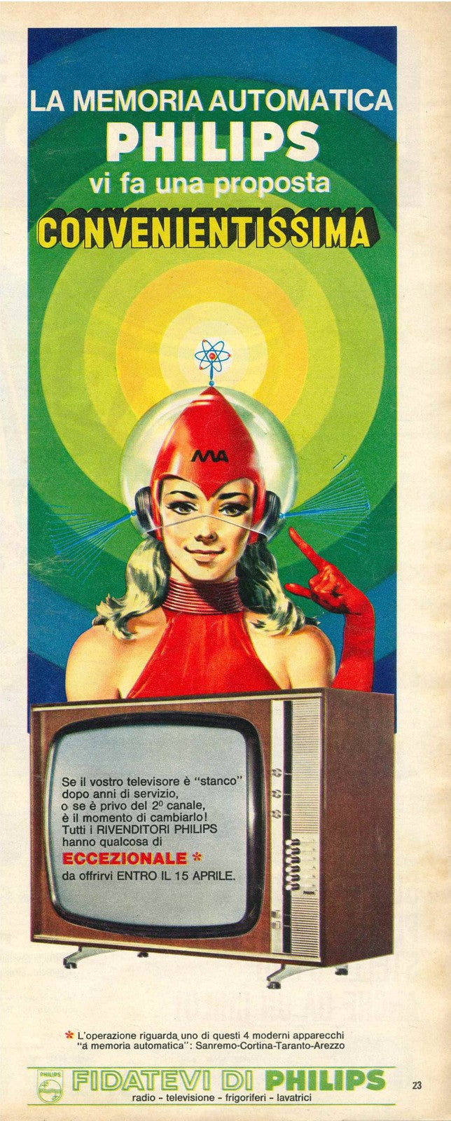 LA MEMORIA AUTOMATICA PHILIPS TELEVISORI - ADVERTSING