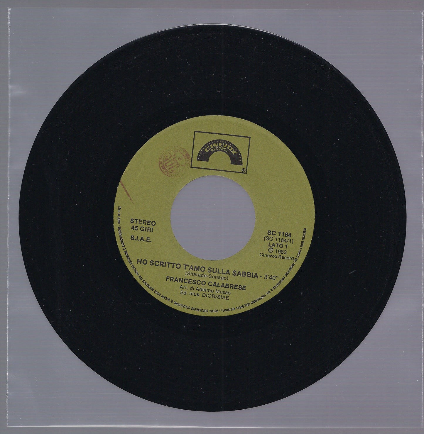 HO SCRITTO T'AMO SULLA SABBIA - NOTTE DA BUTTARE == FRANCESCO CALABRESE