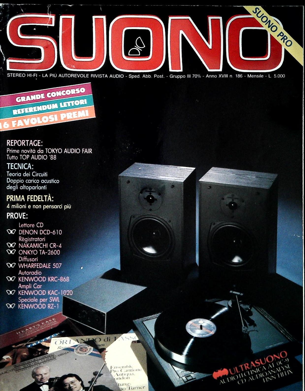 SUONO N. 186 - NOVEMBRE 1988