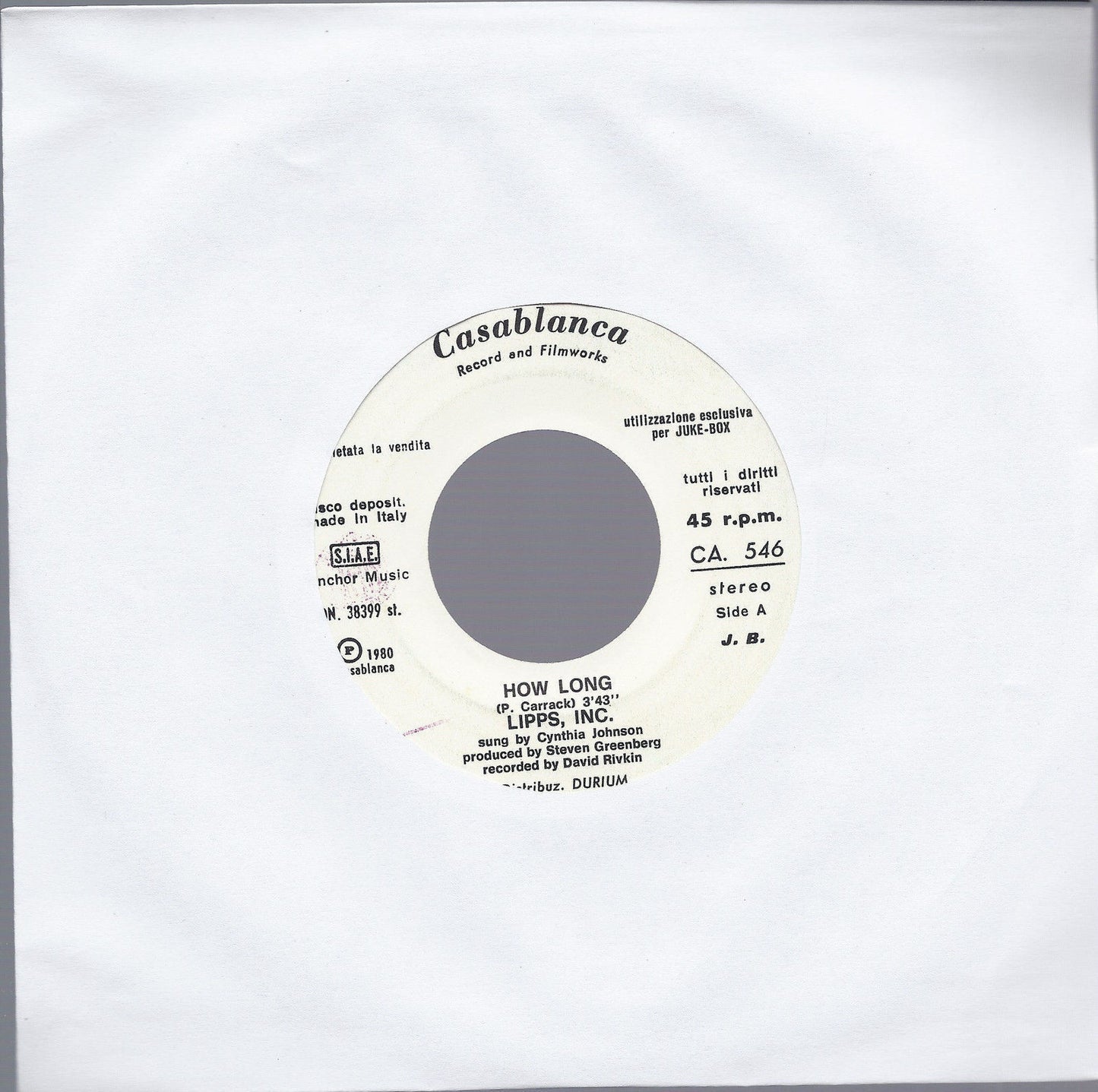 HOW LONG - THERE THEY ARE # LIPPS, INC. - Ed. Juke Box