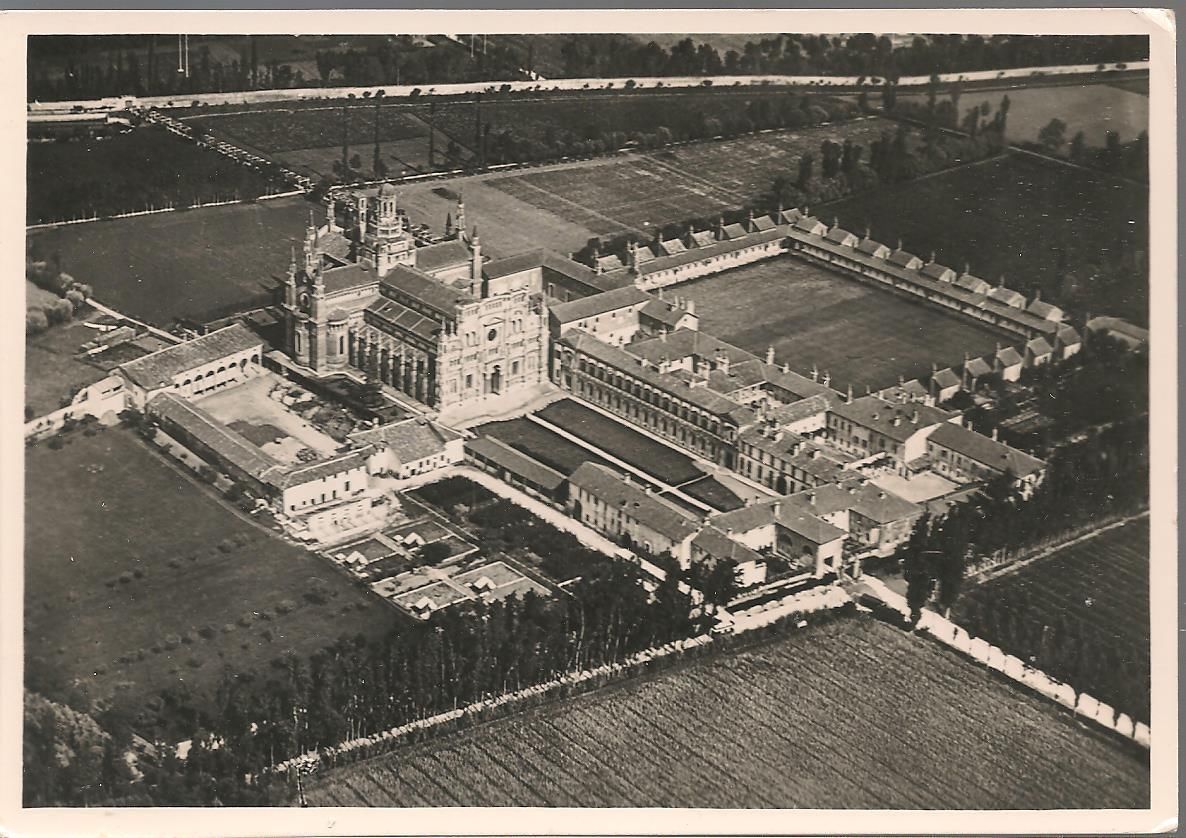 CERTOSA DI PAVIA - VEDUTA DALL'ALTO - NV