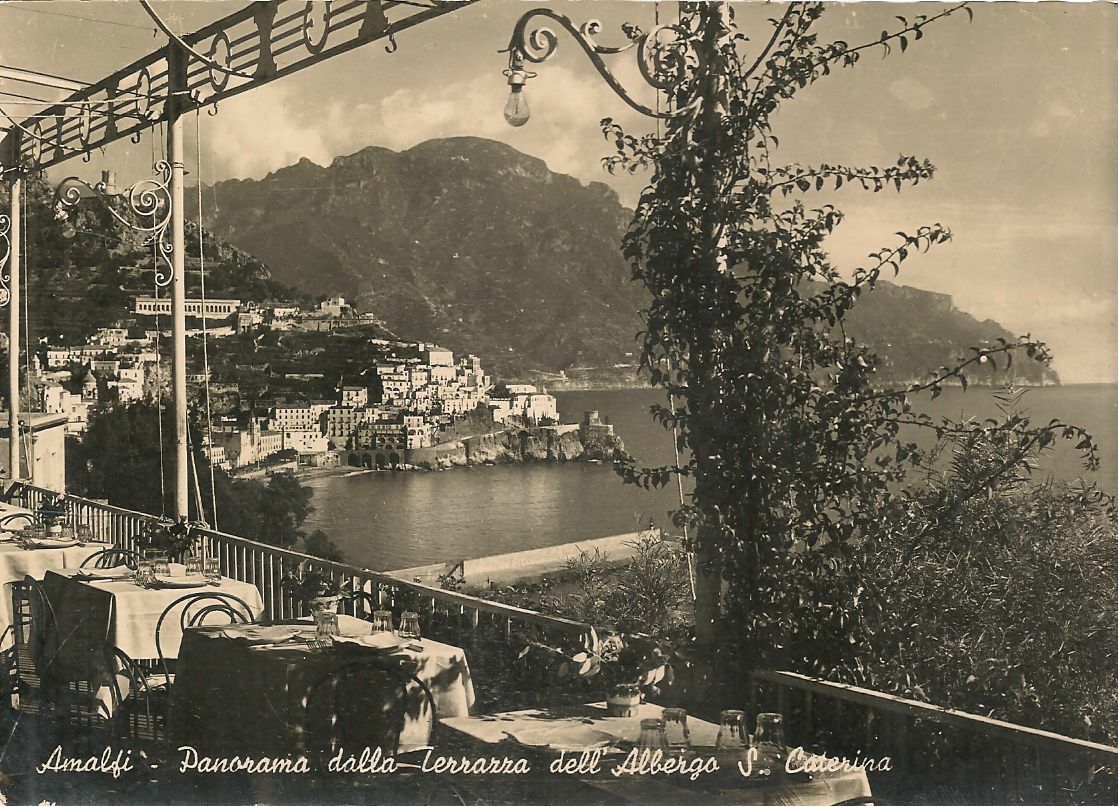 AMALFI - PANORAMA DALLA TERRAZZA DELL'ALBERGO S. CATERINA - 1951