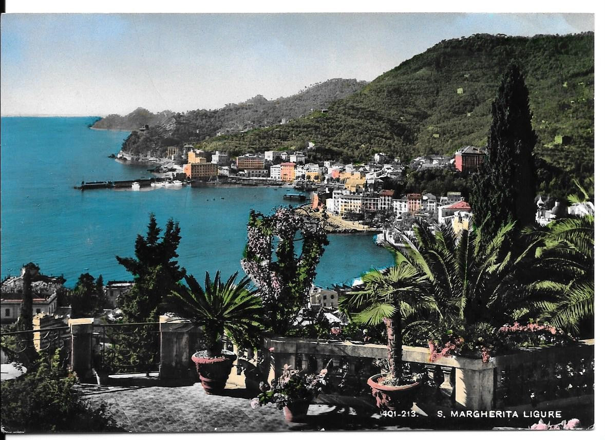 SANTA MARGHERITA LIGURE - PANORMAA - V1958 - ACQUARELLATA