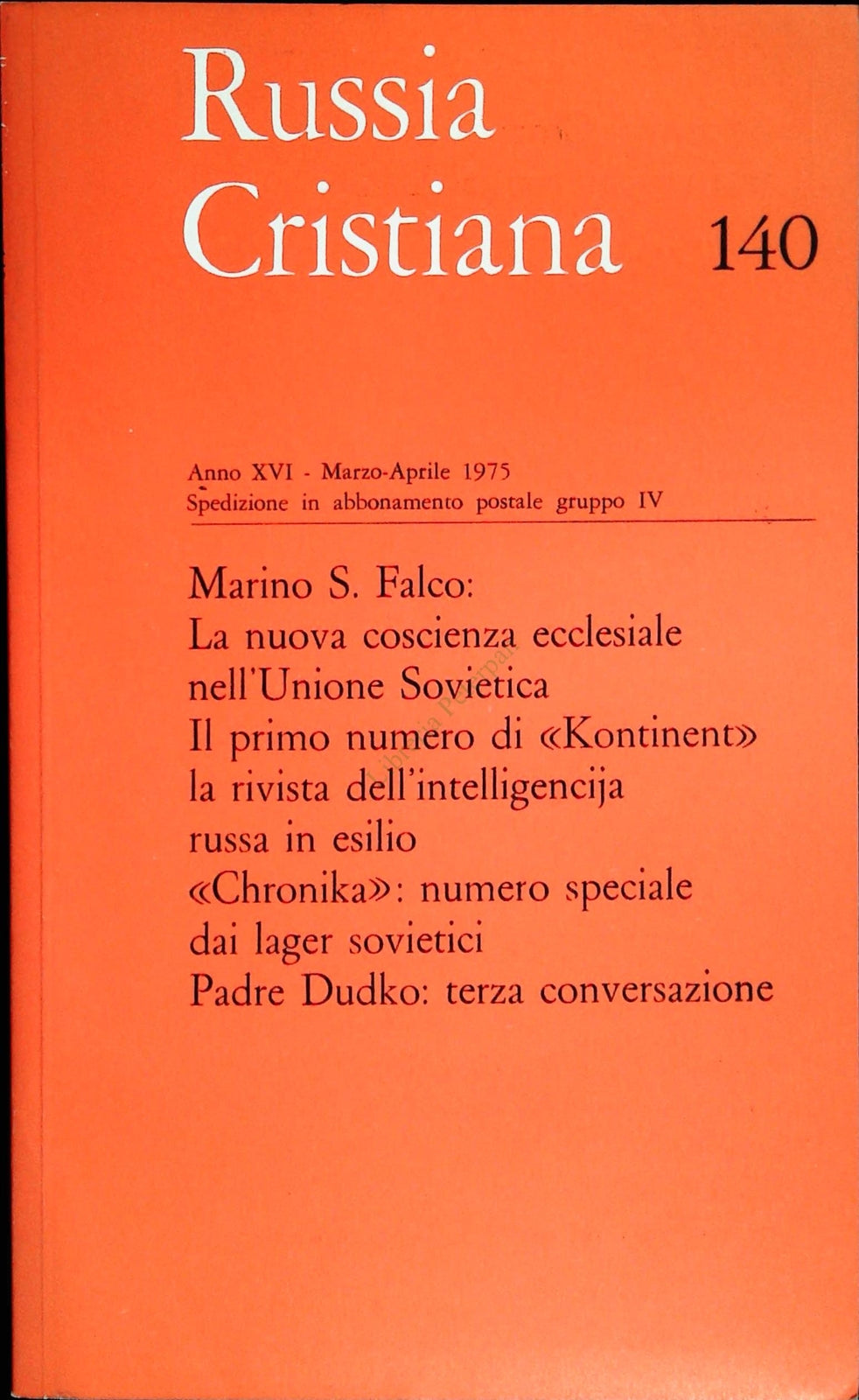 RUSSIA CRISTIANA N. 140 - MARZO-APRILE 1975