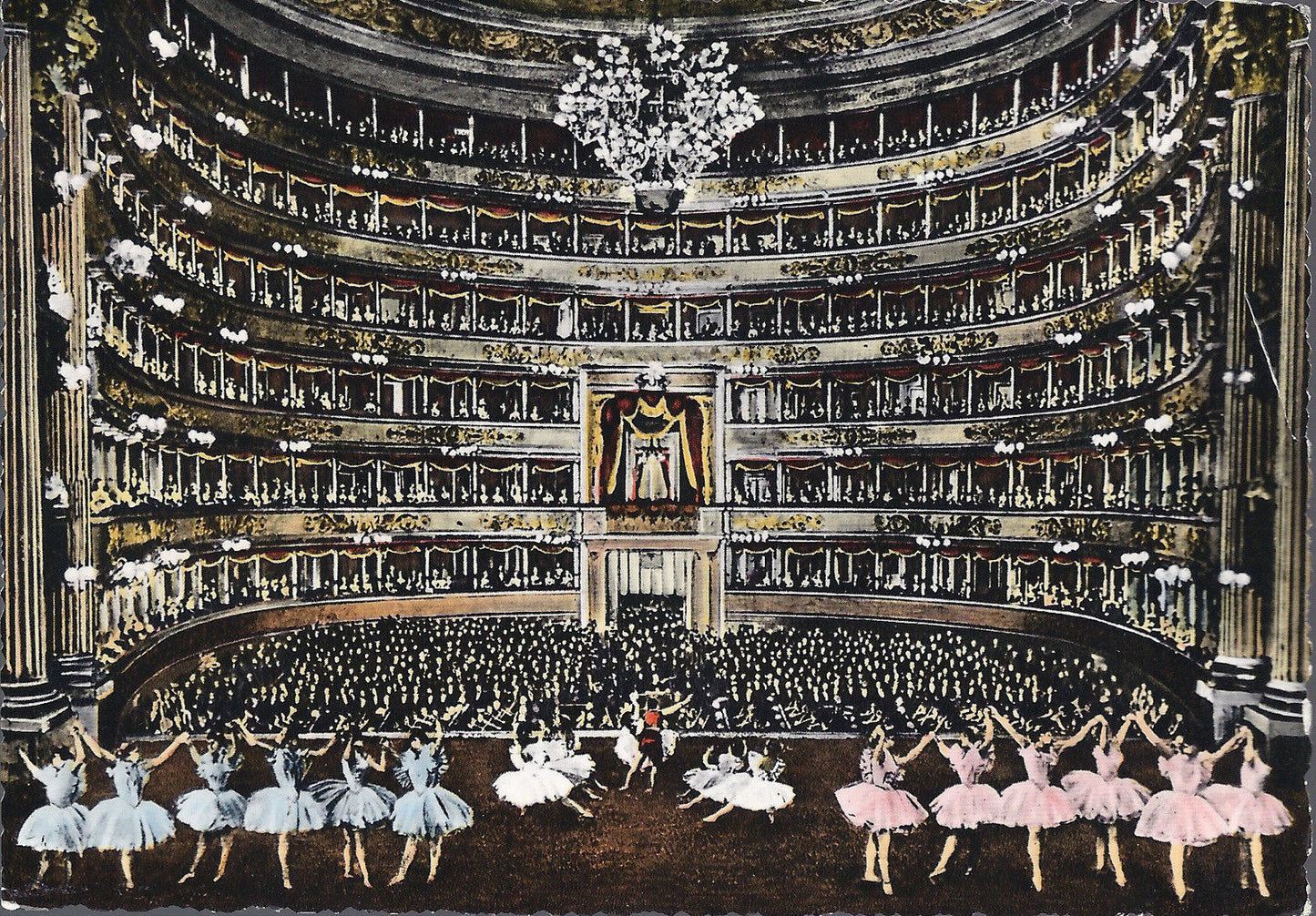 MILANO - TEATRO ALLA SCALA - INTERNO - BALLETTO - V1956 - AC