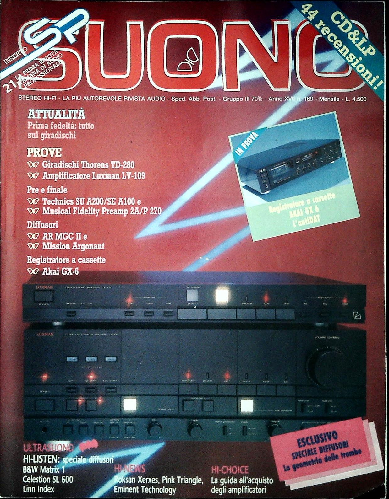 SUONO N. 169 - GIUGNO 1987