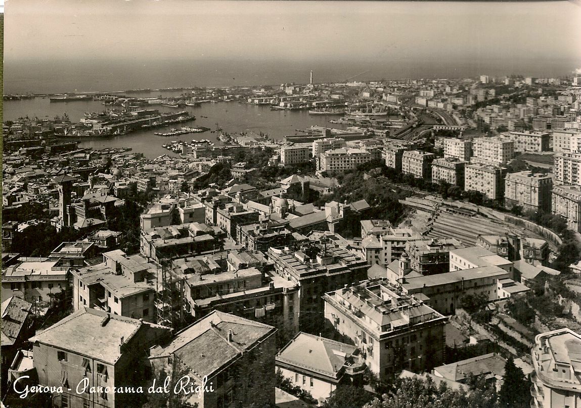 GENOVA - PANORAMA DAL RIGHI - V1961
