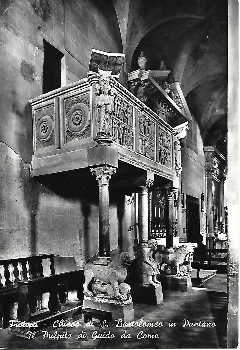 PISTOIA - CHIESA DI S. BARTOLOMEO IN PANTANO - IL PULPITO DI GUIDO DA COMO - NV