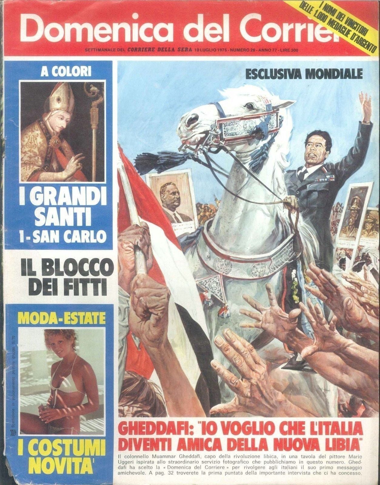 DOMENICA DEL CORRIERE N 28 - 10 LUGLIO 1975