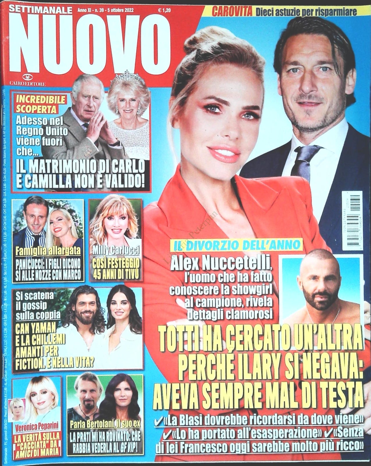 SETTIMANALE NUOVO 5 OTTOBRE 2022 - TOTTI-PANICUCCI-CARLUCCI-OUTLET DEL LIBRO